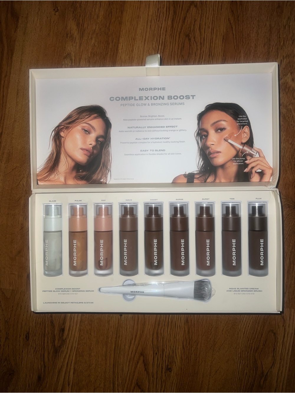 Morphe Complexion Boost Peptide Glow & Bronzing Serums PR box